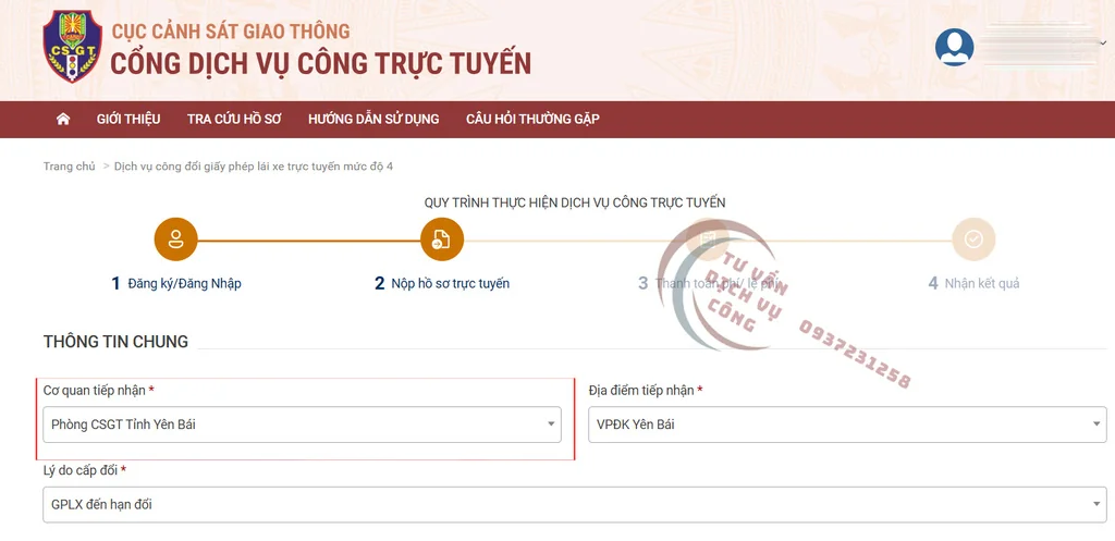 Dịch vụ đổi giấy phép lái xe trực tuyến tại Yên Bái 01