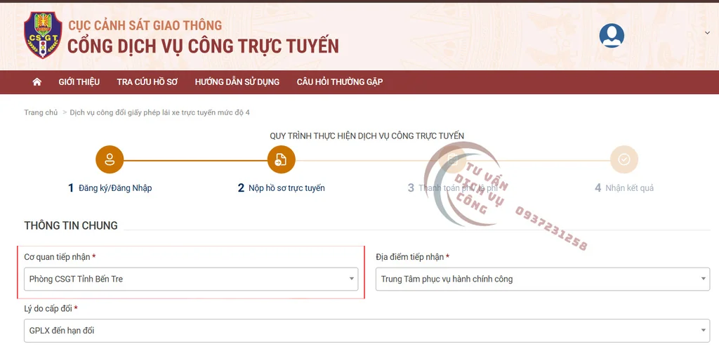 Dịch  vụ đổi giấy phép lái xe tại BEN TRE