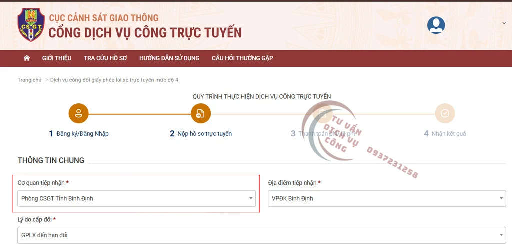 Dịch  vụ đổi giấy phép lái xe tại BINH DINH